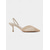 voordelige Moeder van de Bruid/De Bruidegom-Dames pumps met slingback en kittenhak in nude mesh met geweven details, elegante schoenen voor de moeder van de bruid voor een tuinbruiloft, pumps met spitse neus en lage hak voor een ceremonie in de