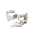 economico sposa-sandali bianchi con tacco spesso da donna - eleganti scarpe da sposa con cinturini di cristallo per matrimoni in giardino