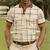 ieftine Polo geometric pentru bărbați-Bărbați Geometică Γραμμή Tricouri polo Manșon scurt Tricouri de polo Cămăși cu guler Casual Îmbrăcăminte Atletică Nasturi Vară Primăvară Albastru piscină Alb Maro