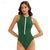 preiswerte One Pieces Rash Guards-Damen Anti UV Shirt Badeanzug Bademode Einfarbig Frontreißverschluss Spandex UV-Sonnenschutz UPF50+ Schnelltrocknend Ärmellos Bodysuit Badeanzug Surfen Strand Wassersport Sommer
