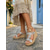 billige Kilesandaler-Damesandaler med glitrende sølvfargede strass-kile – elegante platåsandaler med utskjæring og blomstermotiv for utendørsferier, strandservering og sommerferier på øya
