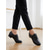 abordables Chaussures de danse-Chaussures de danse de salon noires pour hommes - talon bas, à lacets, pour la pratique professionnelle des danses latines, de la salsa et du tango &amp;chaussures de performance
