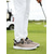 billige Herresko til golf-Herre golfsko, hvitt kunstskinn, lett, pustende, slitesterkt grep, ideell for golfbaner, utendørssport og fritidsklær