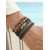economico Accessori per le vacanze-set di braccialetti di perline di legno impilabili in stile bohémien da uomo, bracciale etnico tribale multistrato con accenti turchesi, gioielli fatti a mano per le vacanze al mare e per tutti i giorni casual da uomo