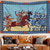 cheap Wall Tapestries-Medieval Knight Archer Hunting Scene Soldiers With Flags Starry Night Sky Wall Tapestry Vintage Gothic Heraldic Art Wall Hanging For Living Room Bedroom Man Cave Home Decor History Gift