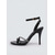 billige Hælte sandaler-Svarte damesandaler med høy hæl og stropper, elegante stiletthæler med åpen tå til cocktailfest &amp;svart slips-arrangementer, selskapssko