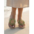 baratos Chinelos de slide-Sandálias de praia femininas vibrantes em laranja com girassóis - chinelos românticos de palha trançada com detalhes florais, em estilo boêmio, perfeitos para férias de verão e escapadas para ilhas