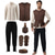 cheap Outfits-Medieval Renaissance Pants Vest Waist Belt Long Sleeves Pirate Viking Ranger Lace up Fancy Dress Men's Pirate Masquerade Party Renaissance Fair LARP Adults' Vest Shirt Pants