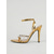 abordables Sandales à talons-Sandales à talons hauts dorées pour femmes - chaussures de cocktail, de bal et de cérémonie
