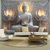 preiswerte Wandteppiche-Zen-Buddha-Meditationsstatue, weiße Lotusblume, Kirschblüten, goldenes Mandala, Wasserspiegelung, spiritueller Friedenswandteppich, Wandbehang, Hintergrund für Meditation, Yogaraum, Wohnzimmer,