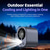preiswerte Campingleuchten und Laternen-Mini-Ventilator zum Anclipsen im Auto, Regenschirmventilator, 199 Geschwindigkeitsstufen einstellbar, tragbar, USB-aufladbar, persönlicher Mini-Ventilator zur Kühlung für Büro, Camping, Fitnessstudio,