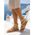abordables Sandalias Gladiador-Sandalias planas gladiadoras doradas para mujer – sandalias de playa con tiras para resorts isleños y vacaciones de verano.
