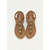 voordelige Platte Sandalen-Boheemse bruine T-sandalen met kralen en bloemenversieringen voor dames, perfect voor casual zomeruitjes en strandkleding
