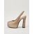 abordables Estilo Disco y Hippie de los años 70-Zapatos de tacón de plataforma dorados con purpurina estilo disco de los años 70 para mujer: elegantes zapatos de tacón alto con tira trasera para fiestas retro y galas al estilo Studio 54. &amp;baile en