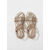 baratos Sandálias Planas-Sandálias rasteiras femininas com aplicações de strass dourados – sapatos glamourosos com cristais para convidadas de casamento na praia, sandálias boho de verão para férias e festas em resorts.