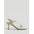 voordelige Hakken Sandalen-Ivoren damessandalen met bandjes en kittenhak - elegante minimalistische cocktailschoenen