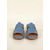 cheap Slide Sandals-Women's Blue Cutout Sandals - Breathable Open-Toe Comfort Slides for Walking &amp; Travel