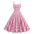 levne Šaty-50. léta Retro Rockabilly K lýtkům Šaty Houpací šaty Flare šaty Špagetová ramínka Vysoký pas Kostkovaný / Gingham Rozevláté Houpačka Do V Maškarní kostým Dámské Ležérní Plážové Párty Dospělé Šaty