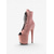 baratos Botas com salto-Botas peep toe femininas com plataforma de 20 cm - botinhas de salto agulha extremo com cadarço para pole dance e festas noturnas. &amp;roupa de balada