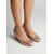 voordelige Klassieke Pumps-Damespumps met metallic sleehak, instappers met ronde neus voor een tuinfeest of een ceremonie in de buitenlucht. &amp;bruiloftsgast