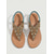 cheap Wedge Sandals-Women's Boho Blue Beaded Strappy Sandals - Comfortable Flat Beach Sandals with Exotic Stone Detail for Summer Vacations, Island Getaways &amp; Casual Seaside Wear