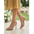 economico Invitato al matrimonio-Sandali da donna dorati con tacco e lacci – eleganti sandali a stiletto a punta aperta per invitati a matrimoni in giardino &amp;feste estive