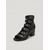 cheap Gladiator Sandals-Women's Professional Black Gladiator Heeled Boots - Sophisticated Multi-Strap Cut-Out Sandals with Block Heel &amp; Adjustable Buckles for Office Work, Business Casual &amp; Daily Commute