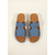cheap Slide Sandals-Women's Blue Cutout Sandals - Breathable Open-Toe Comfort Slides for Walking &amp; Travel