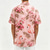 abordables Aves &amp; Animales-Hombre Flamenco Pájaro Flores tropicales Camisas hawaianas Camisas tropicales camisa hawaiana Manga Corta Hawaiano vacaciones en la playa Verano Cuello Vuelto Impresión 3D Un bolsillo delantero