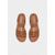 voordelige Platte Sandalen-Bruine platte sandalen met bandjes voor dames met geweven details – stijlvol en comfortabel voor casual of vakantiekleding