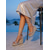 abordables Sandales compensées-Sandales compensées espadrilles à lacets pour femmes, chaussures habillées à brides et bout ouvert pour un dîner à l'hôtel ou des vacances &amp;événements estivaux en soirée