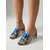 economico Sandali con tacco-Sandali da donna trasparenti con tacco a blocco, punta aperta, tomaia stampata, scarpe eleganti di tendenza per feste e serate fuori &amp;eventi serali
