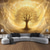 cheap Wall Tapestries-Celestial Spiritual Tree of Life Golden Angels Heaven Clouds Glowing Wall Tapestry for Bedroom Living Room Meditation Home Decor Divine Light Hanging Art