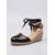 cheap Espadrille Sandals-Women's Classic Black Lace-up Wedge Sandals - Elegant Espadrille Closed Toe Heels with Ankle Wrap for Island Vacations, Mediterranean Travel &amp; Summer Resort Wear
