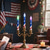 cheap 250th Anniversary Lights-6 Packs LED Candles 4th of July Flameless Taper Candles with Remote,Patriotic Battery Operated LED Red White Blue Flag Pattern Candles, Perfect for Independence Day Home Decorations