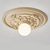 economico Design Anello e Rotondo-Plafoniera tradizionale francese, rotonda, con design a rilievo in resina e vetro, a 1 luce, attacco G9, ideale per corridoio e camera da letto, 110-240 V.