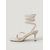 abordables Sandales à talons-Sandales blanches à lacets et à talons pour femmes – chaussures élégantes pour cocktails