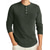 abordables Camiseta informal tipo henley-Camisa Henley SoftFade™ para Hombre Camiseta Manga Larga Camisa Henley Otoño Invierno Retro Nostálgico Garment Dyed Desgastada Moda Vacaciones Ropa De Calle Salir Azul Marino Negro Celeste Camiseta