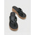 abordables Sandales compensées-Sandales compensées noires chics pour femmes - tongs confortables à motif liège, idéales pour les croisières et la détente au bord de la piscine. &amp;vacances d'été à la plage