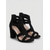 abordables Sandales à talons-Sandales à brides en daim noir pour femmes - chaussures de travail professionnelles à talon bloc et découpes, idéales pour le bureau et les réunions d'affaires. &amp;vêtements de travail d'été élégants