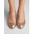voordelige Klassieke Pumps-Damespumps met metallic sleehak, instappers met ronde neus voor een tuinfeest of een ceremonie in de buitenlucht. &amp;bruiloftsgast