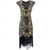 cheap 1920s Dresses-Roaring 20s 1920s Retro Vintage Knee Length Flapper Dress Sleeveless The Great Gatsby Charleston Sequins Tassel Fringe Fancy Dress Women's Halloween Carnival speakeasy Party &amp; Evening Adults' Dress
