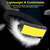 abordables Faros delanteros-Linterna frontal portátil COB con batería de litio recargable integrada, luz LED superbrillante para exteriores, ideal para acampar y pescar.