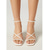 cheap Heeled Sandals-Women's White Strappy Block Heel Sandals, Minimalist Ankle Strap Chunky Heel Dress Shoes for Cocktail Party, Prom &amp; Evening Events