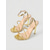 voordelige Hakken Sandalen-Gouden metallic stiletto sandalen met bandjes voor dames - elegante hakken voor cocktailparty's