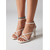 cheap Heeled Sandals-Women's White Strappy Block Heel Sandals, Minimalist Ankle Strap Chunky Heel Dress Shoes for Cocktail Party, Prom &amp; Evening Events