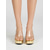 cheap Platform Sandals-Women's Gold Platform Block Heel Sandals, Clear Strap Open Toe Dress Shoes for Cocktail Party, Prom &amp; Evening Events