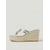 billige Espadrille sandaler-espadriller med kilehæl til dame – gjennomsiktige plattformsandaler med åpen tå, elegant sommerlig strandstil for utendørsferie, reiser og feriesteder