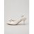 billiga Klacksandaler-vita slingback-sandaler med rosett och kitten heel för kvinnor - eleganta skor för trädgårdsfester