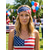 cheap Accessories-Women's Bohemian Cotton American Flag 2-Piece Bandana Set, Versatile Headscarf and Neck Gaiter for USA 250th Anniversary, Independence Day, Festivals and Everyday Casual Wear